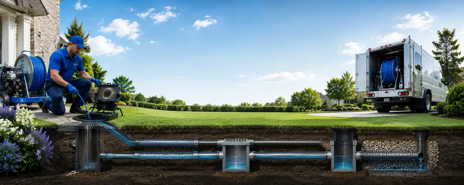 Outdoor drain cleaning information for Georgetown, KY